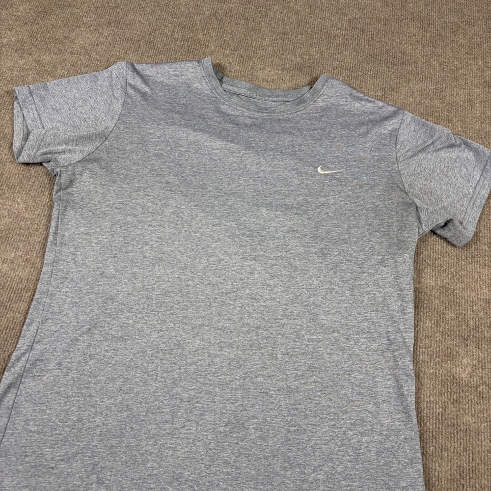 Nike Fit Dry Mens Large Gray Heathered Short Sleeve Performance T-Shirt 0860